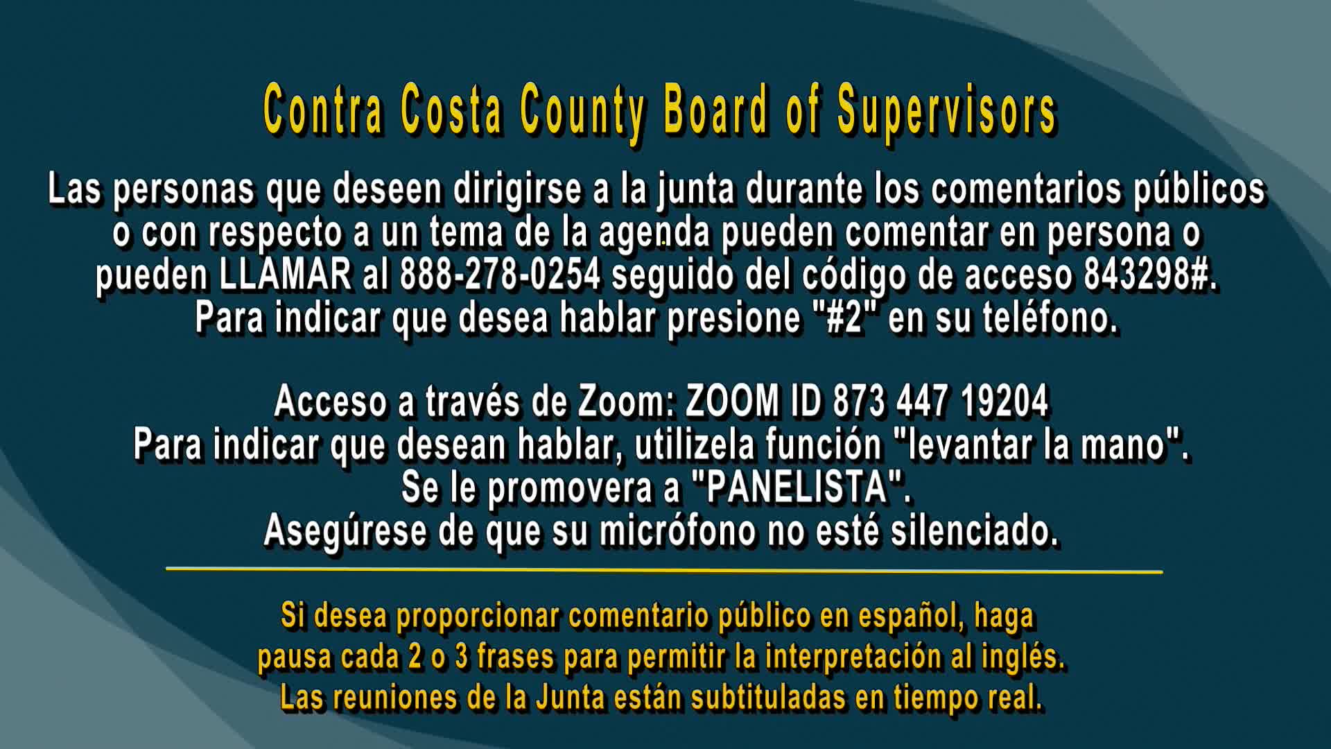 Thumbnail image for Contra Costa County Board of Supervisors Meeting