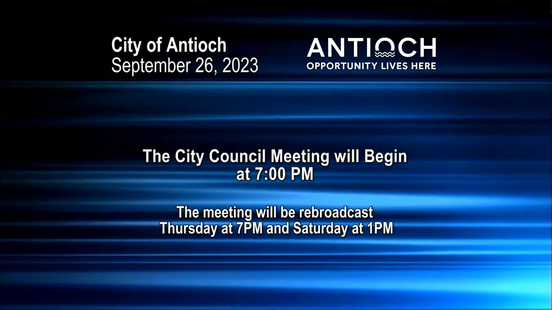 Antioch City Council Meeting