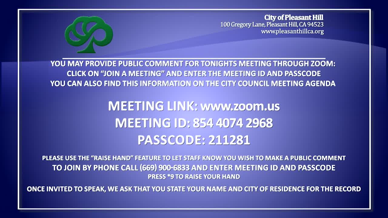 Pleasant Hill City Council Meeting