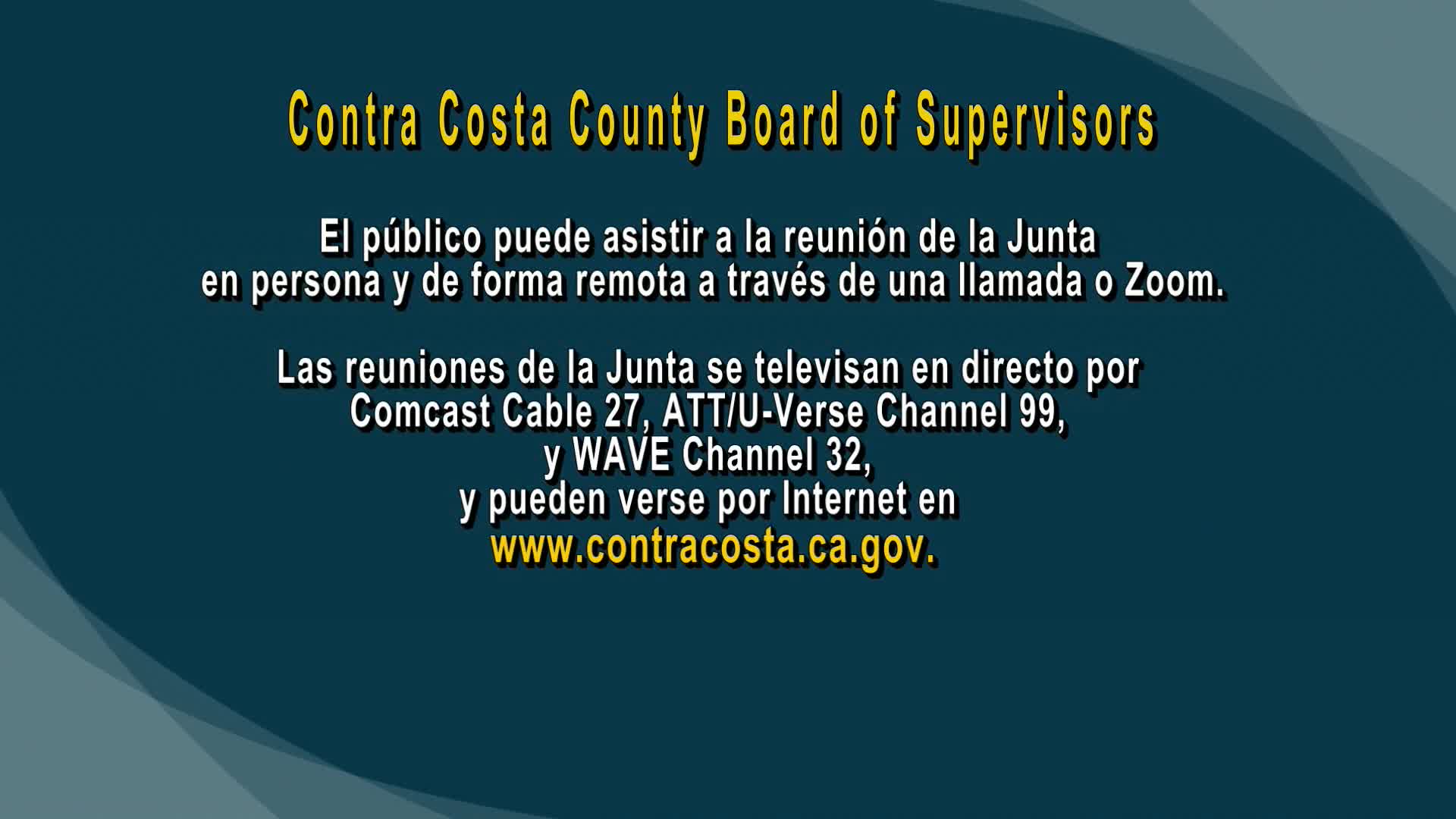 Thumbnail image for Contra Costa County Board of Supervisors Meeting