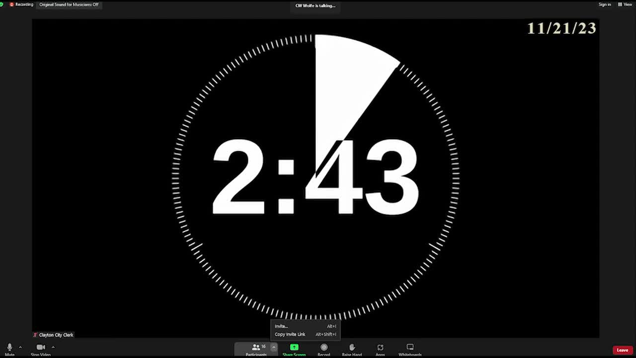 Clayton City Council Meeting