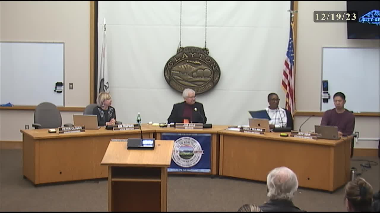 Clayton City Council Meeting