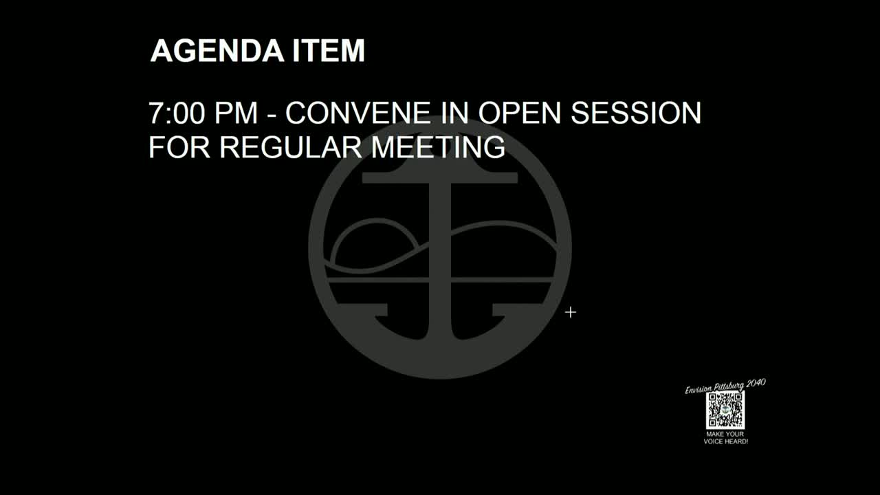 Pittsburg City Council Meeting