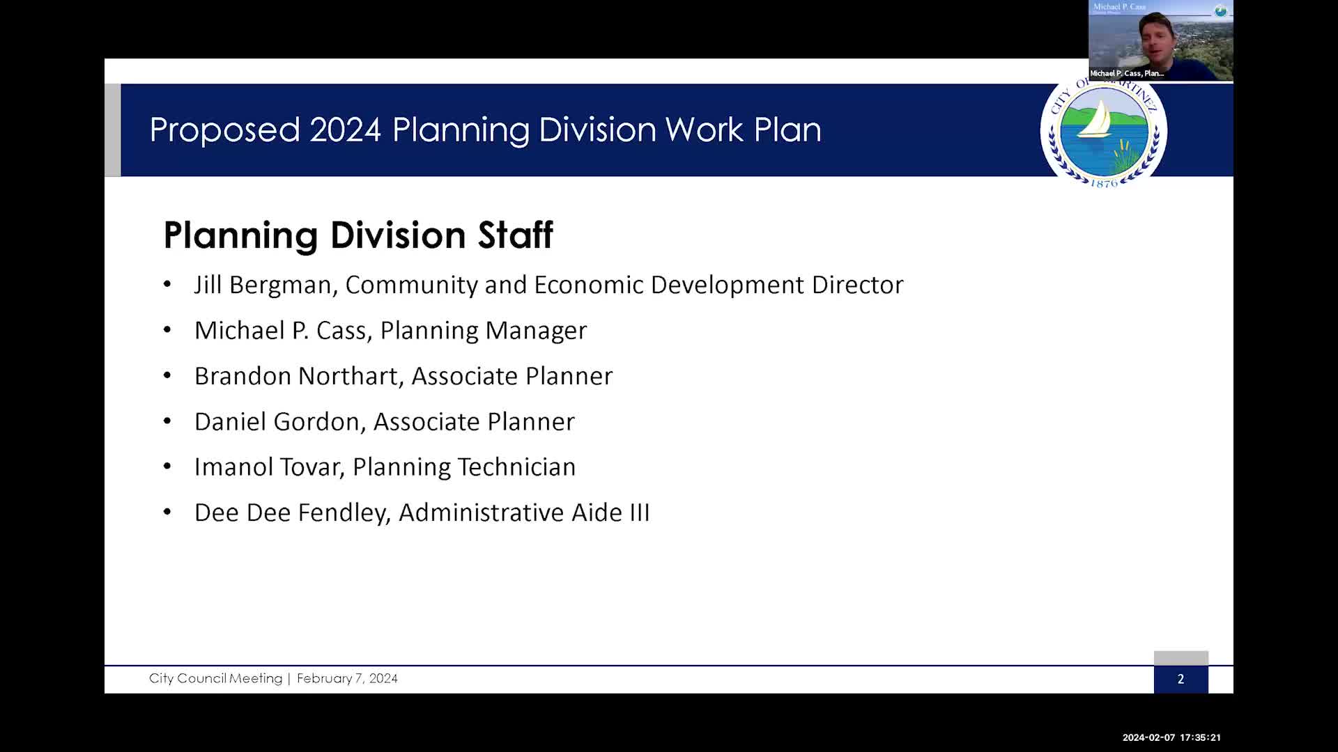 Martinez City Council Meeting - Continued