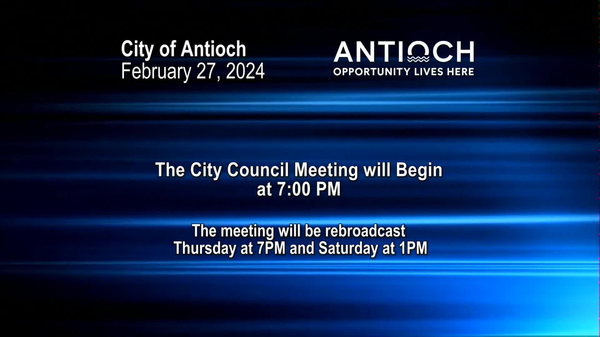 Antioch City Council Meeting