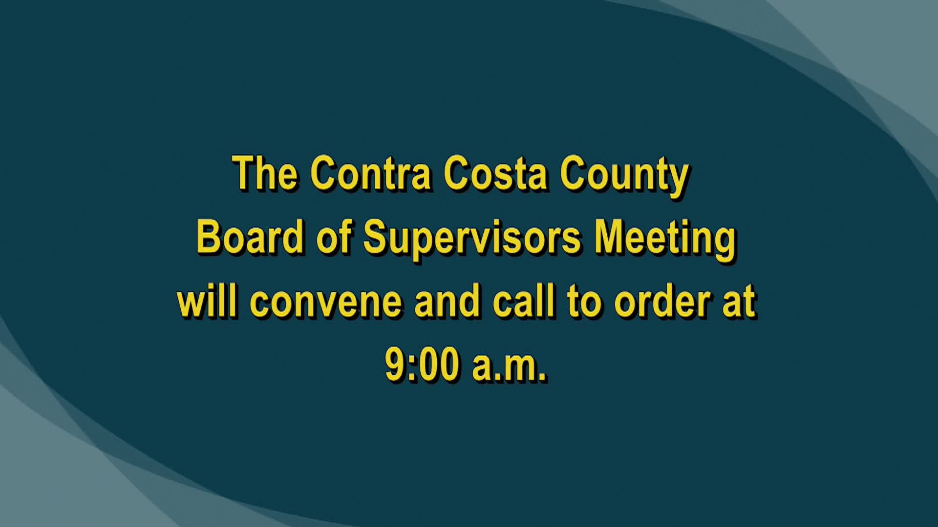 Contra Costa County Board of Supervisors Meeting