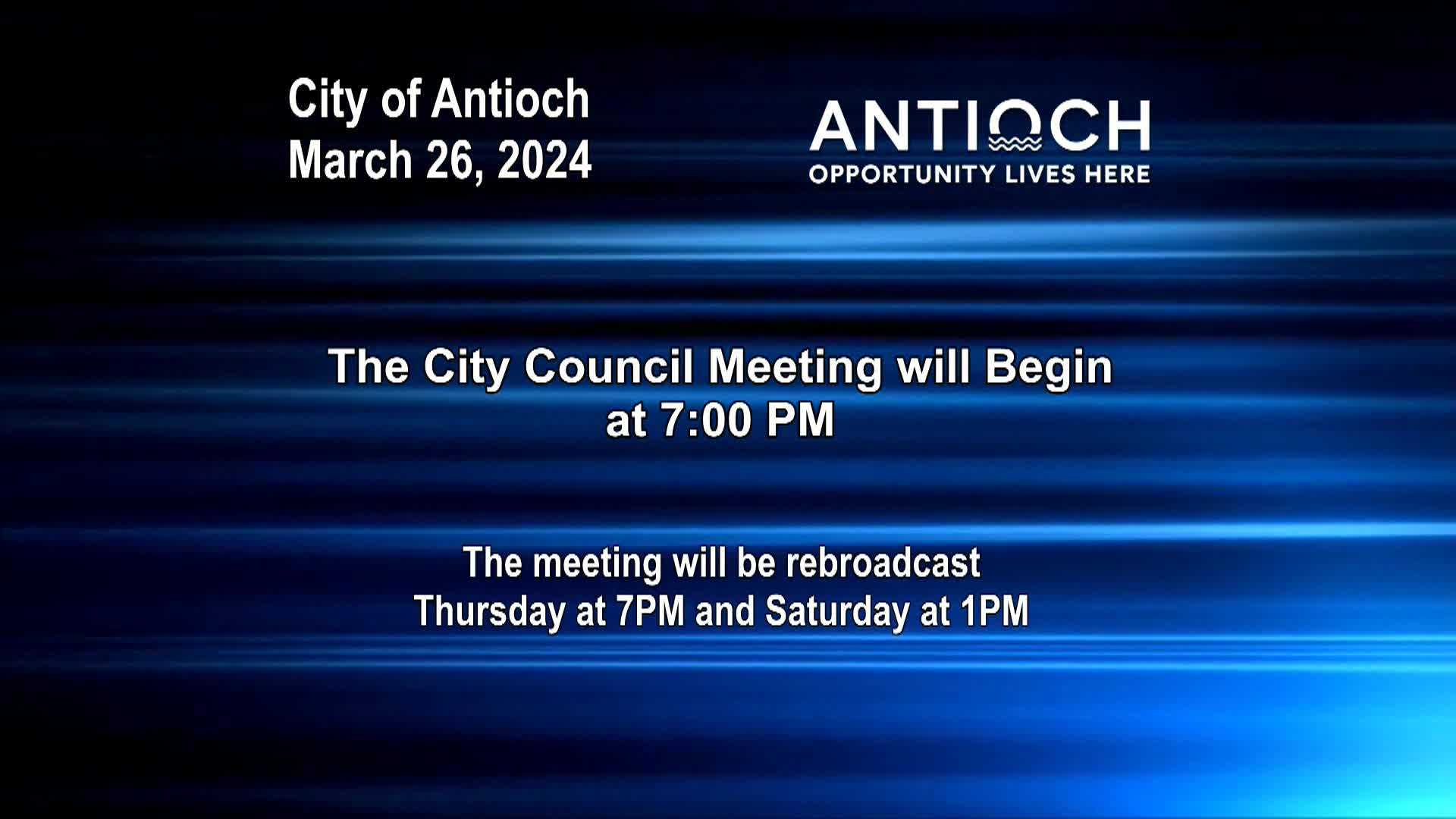 Antioch City Council Meeting