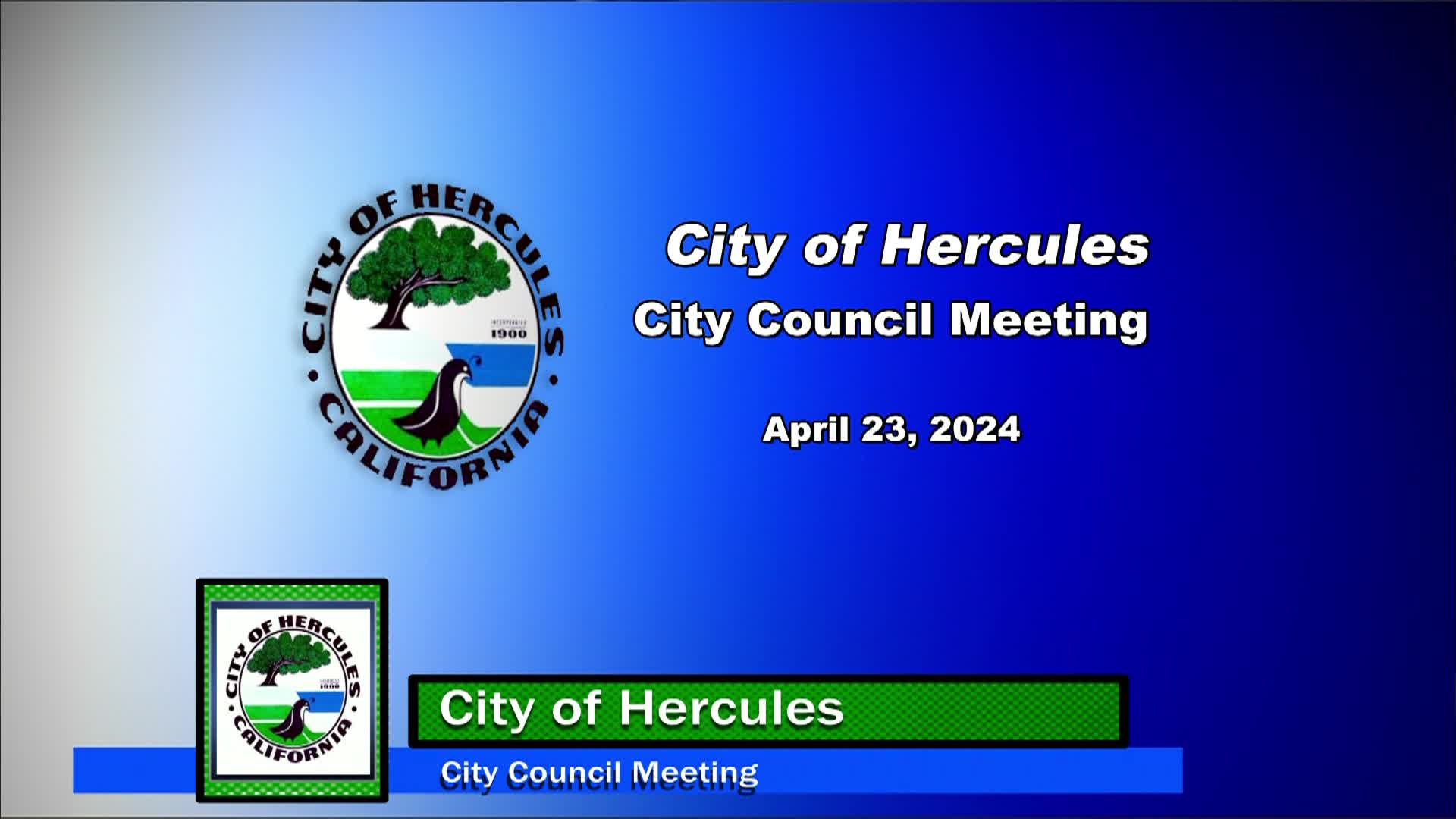 Thumbnail image for Hercules City Council Meeting