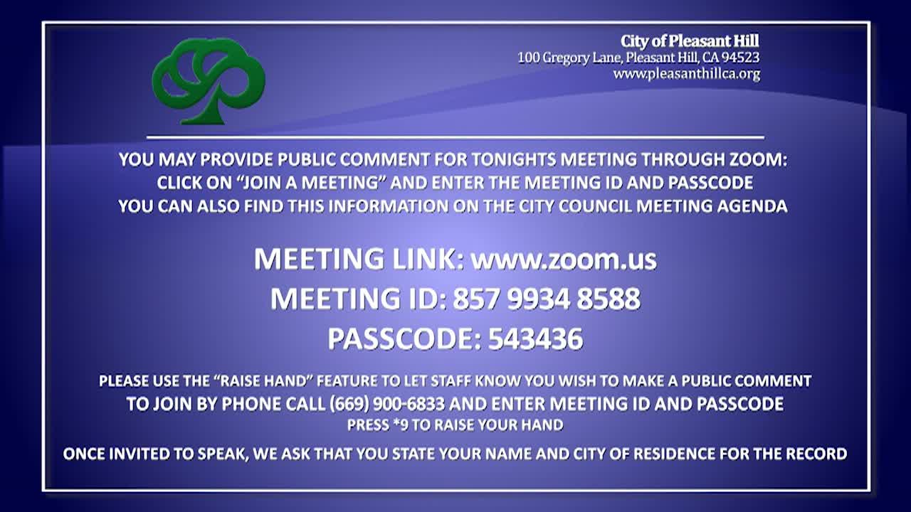 Pleasant Hill City Council Meeting