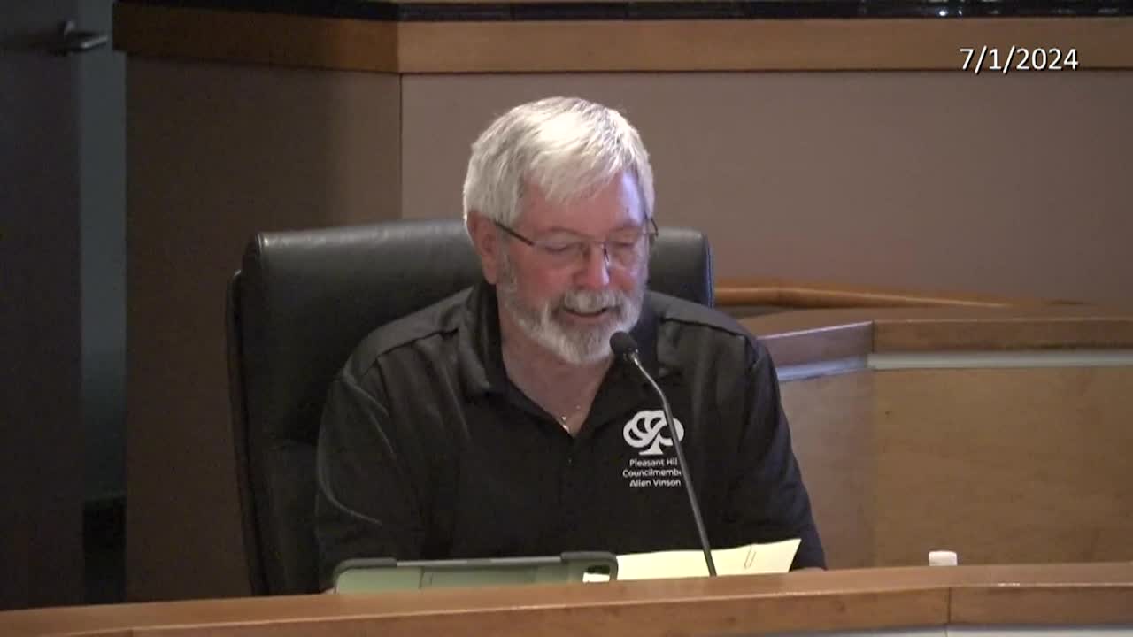 Pleasant Hill City Council Meeting