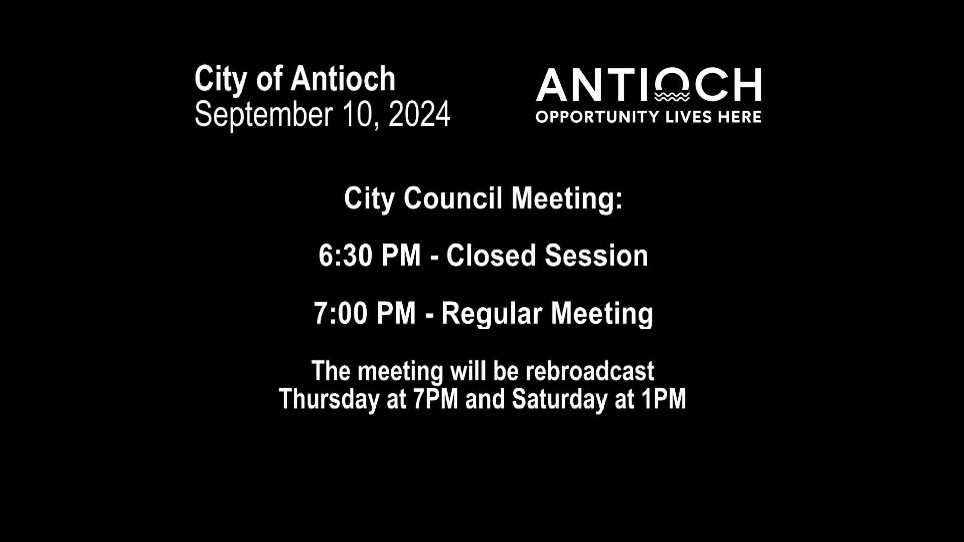 Antioch City Council Meeting
