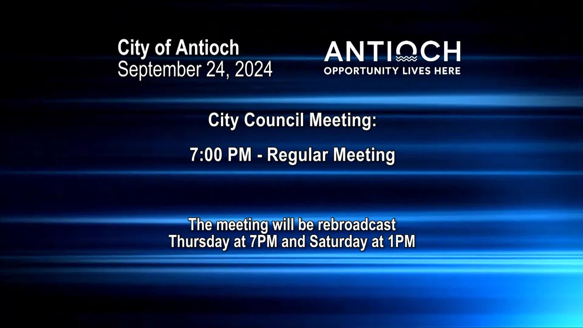 Antioch City Council Meeting
