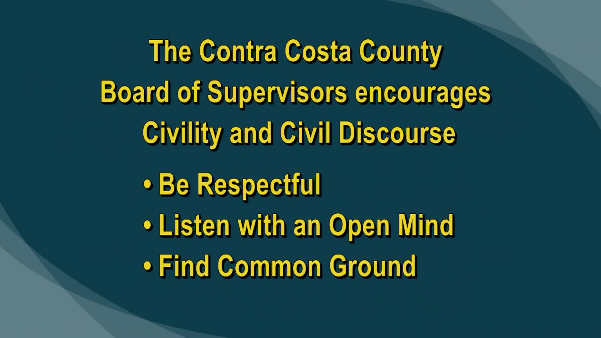 Contra Costa County Board of Supervisors Meeting