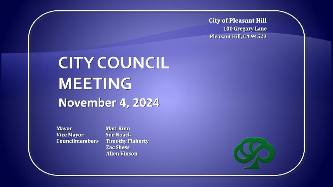 Pleasant Hill City Council Meeting
