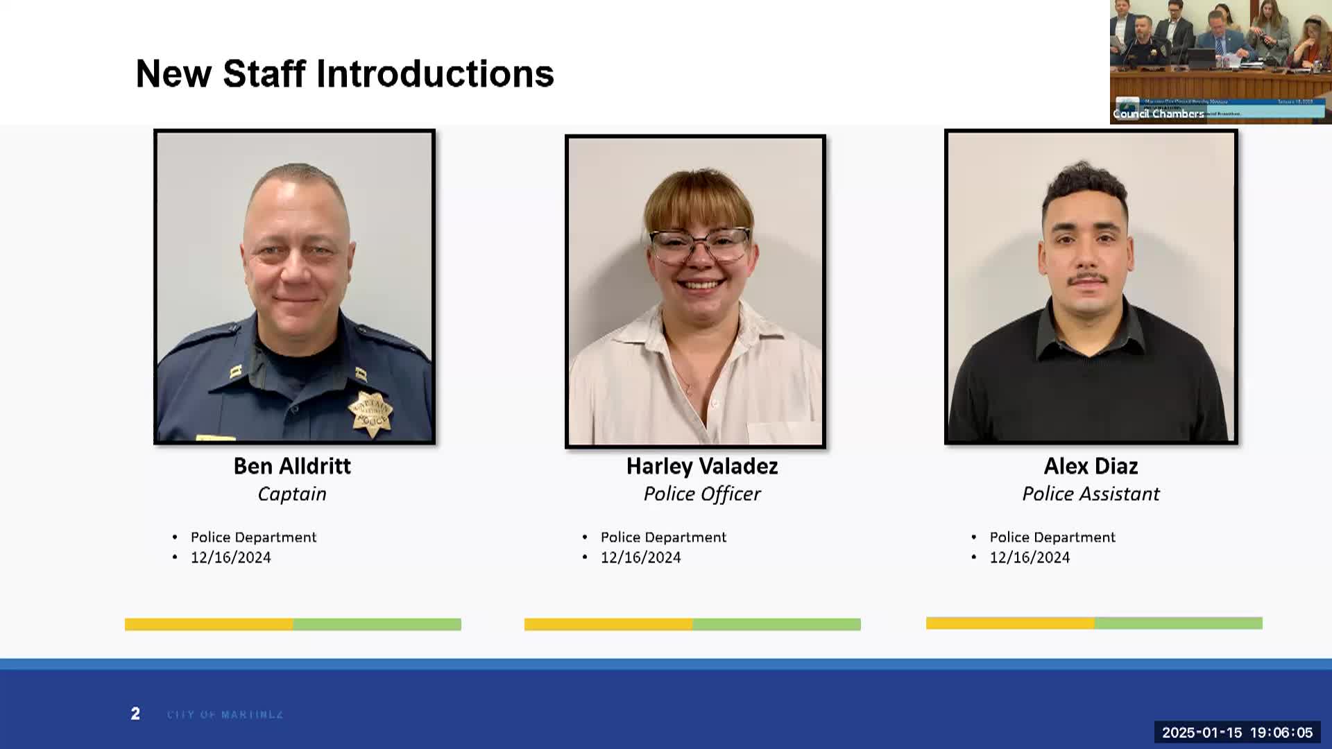 Martinez City Council Meeting