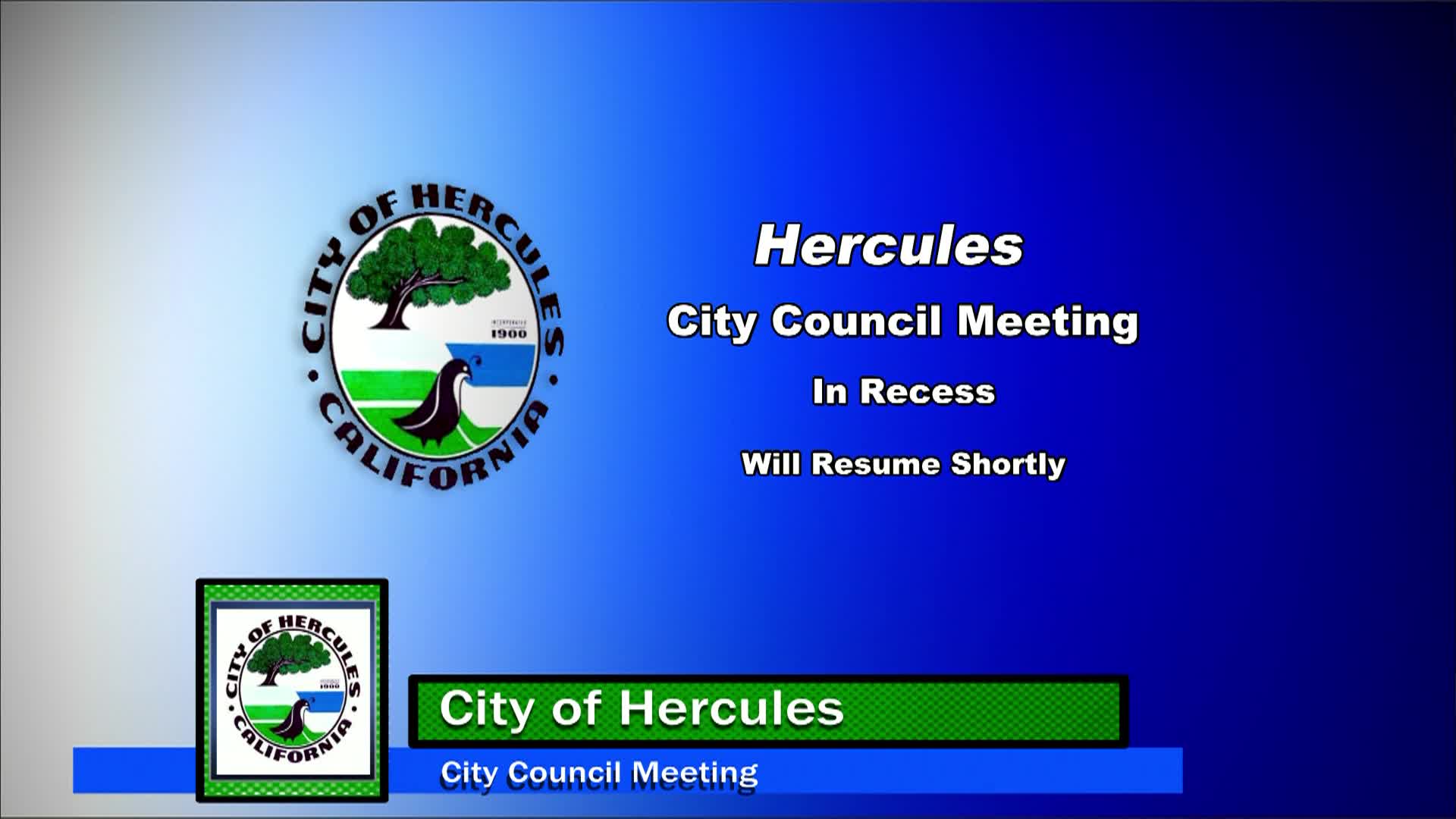 Hercules City Council Meeting