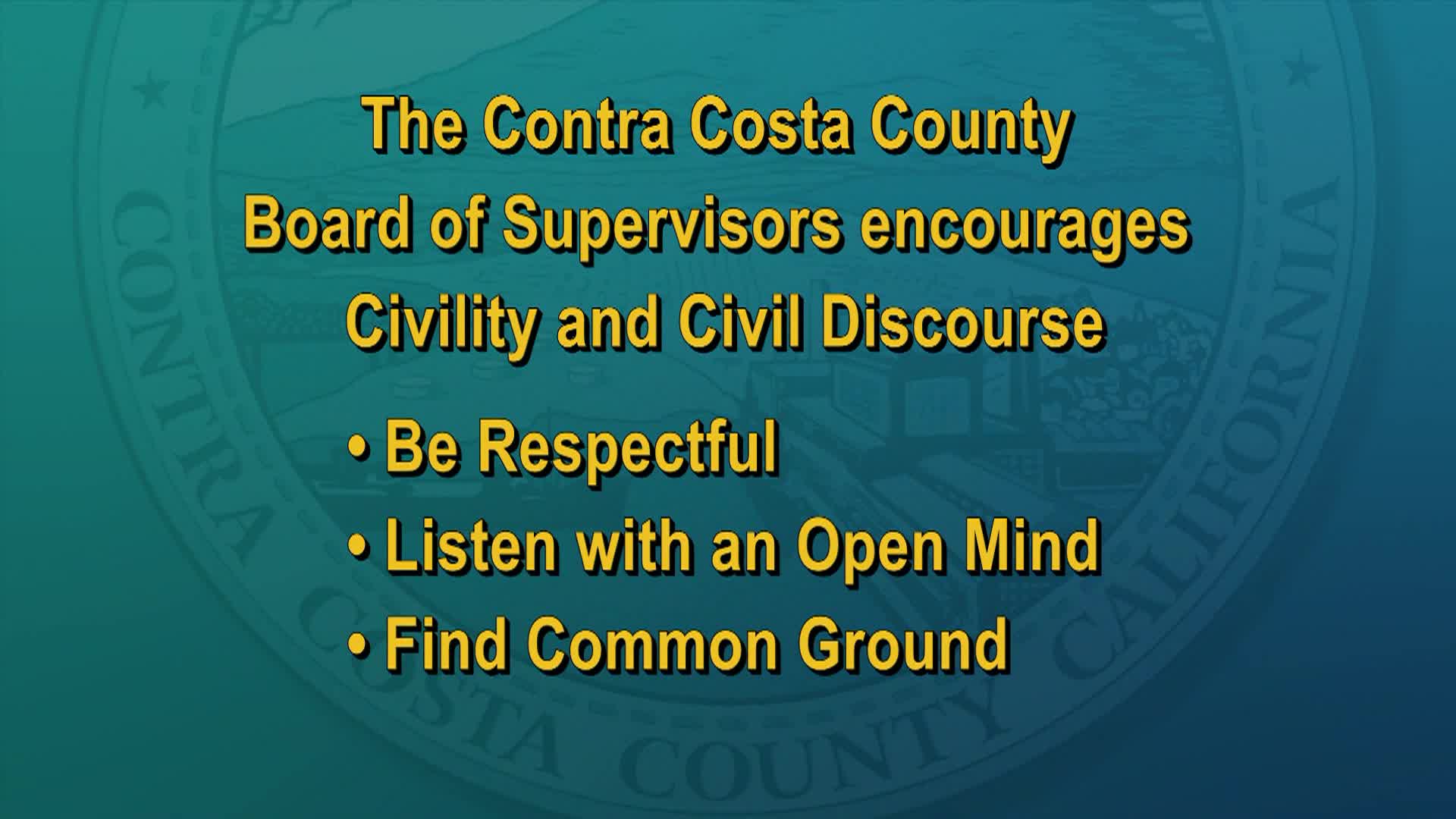 Contra Costa County Board of Supervisors Meeting
