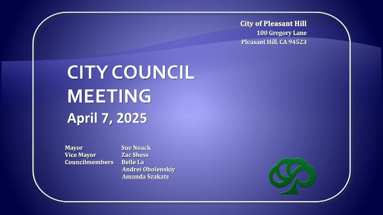 Pleasant Hill City Council Meeting
