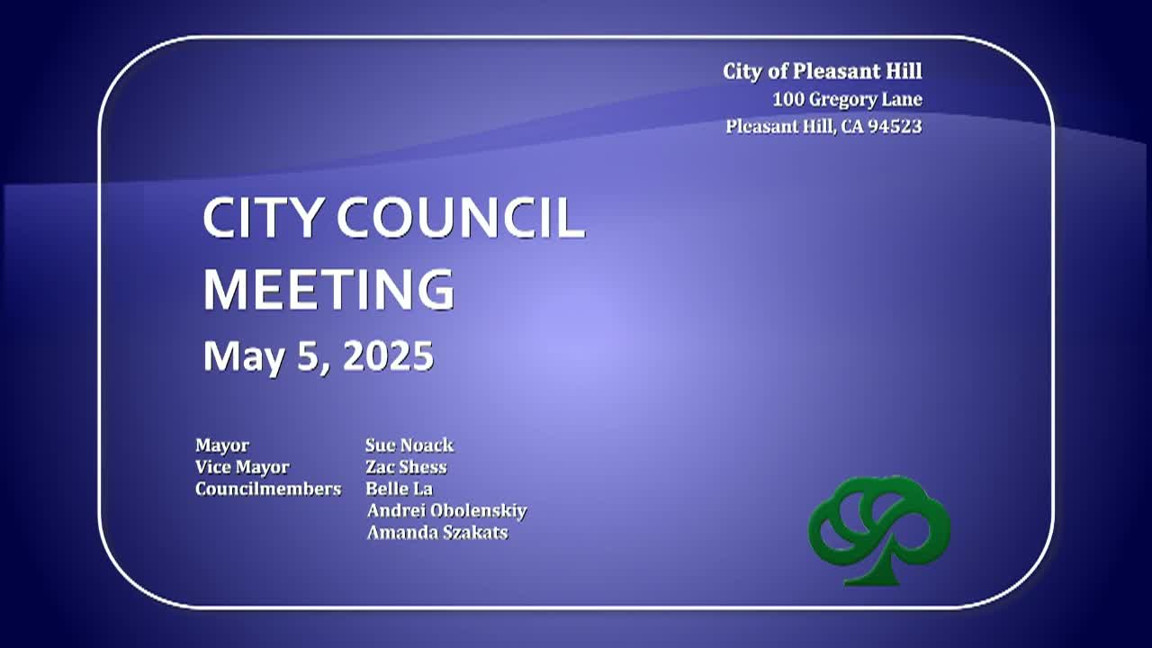 Pleasant Hill City Council Meeting