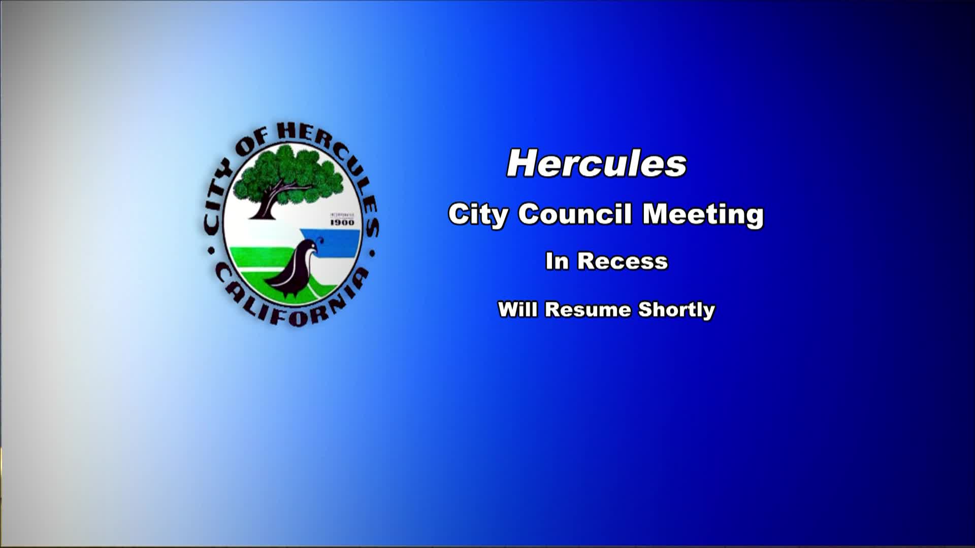 Hercules City Council Meeting