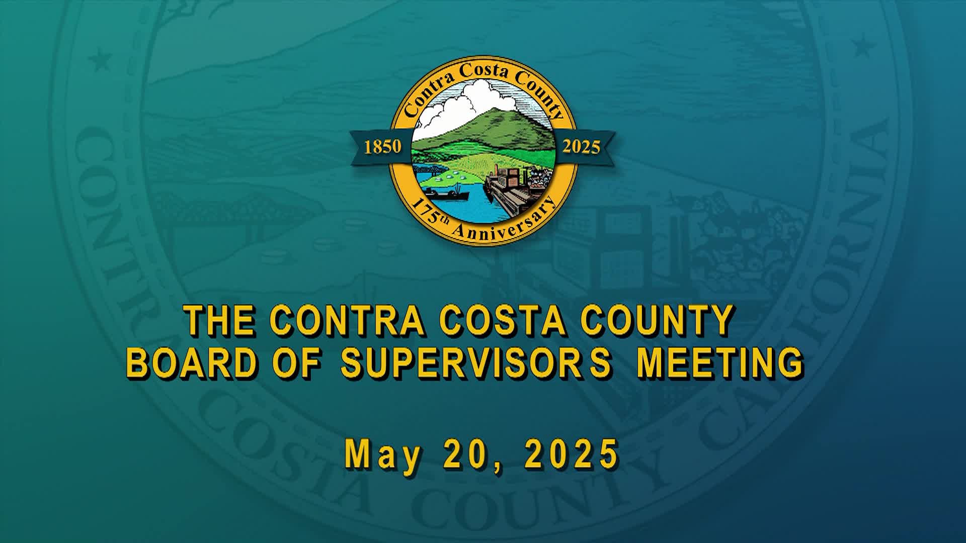Contra Costa County Board of Supervisors Meeting