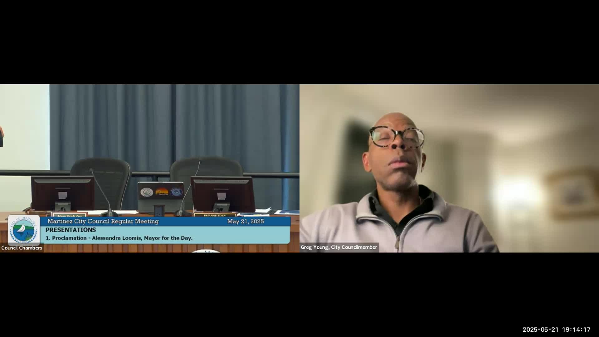 Martinez City Council Meeting