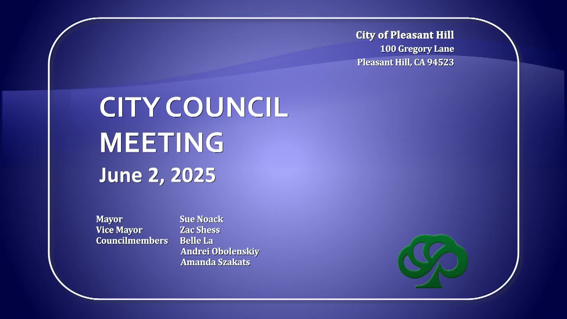 Pleasant Hill City Council Meeting