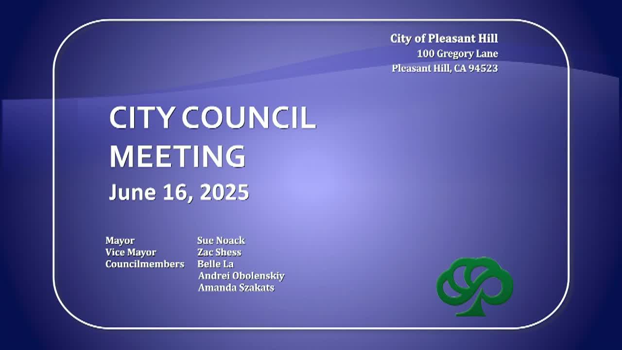 Pleasant Hill City Council Meeting