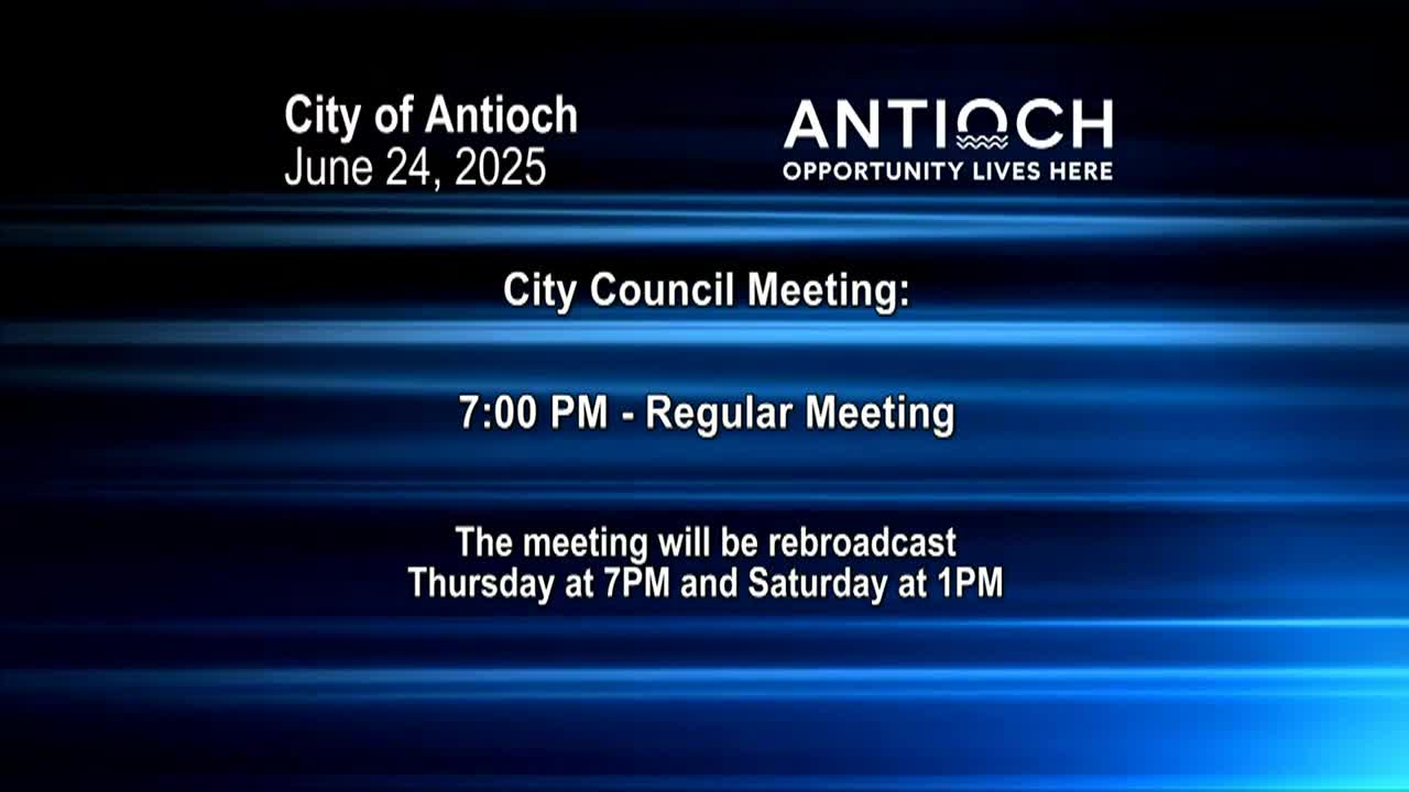 Antioch City Council Meeting