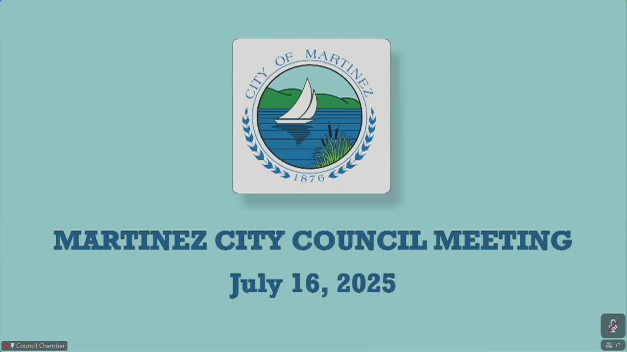 Martinez City Council Meeting