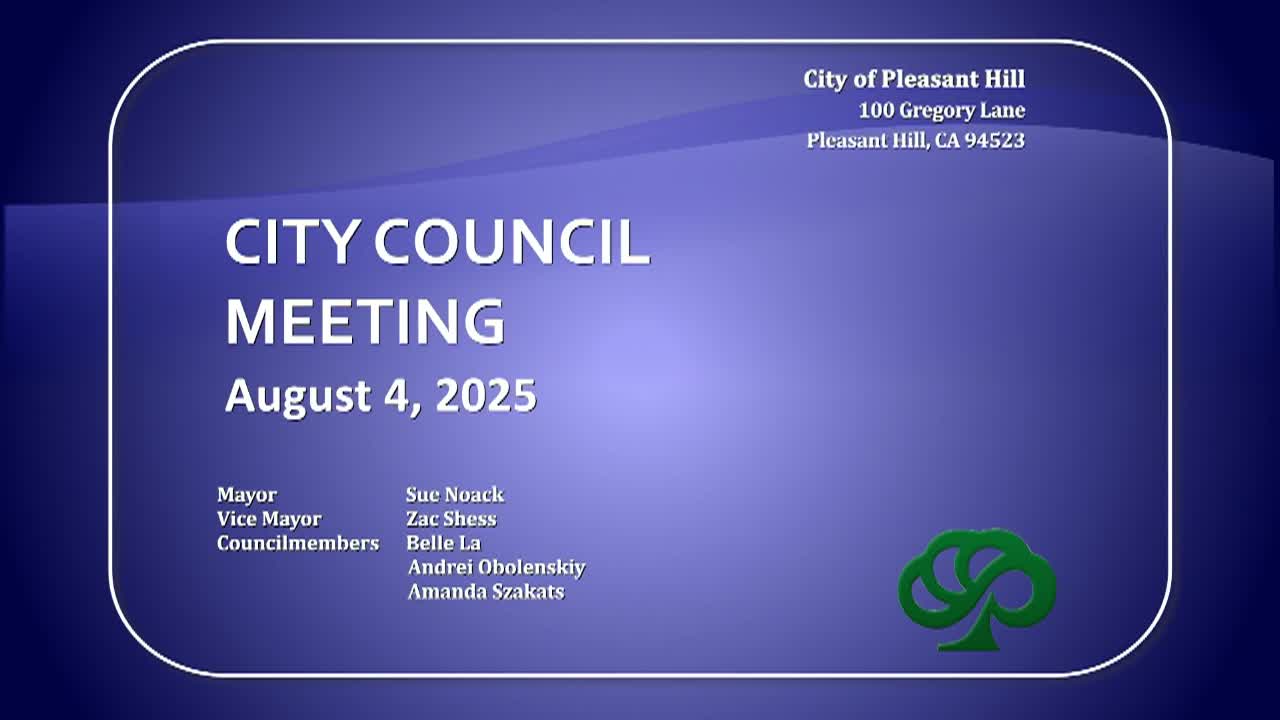 Pleasant Hill City Council Meeting