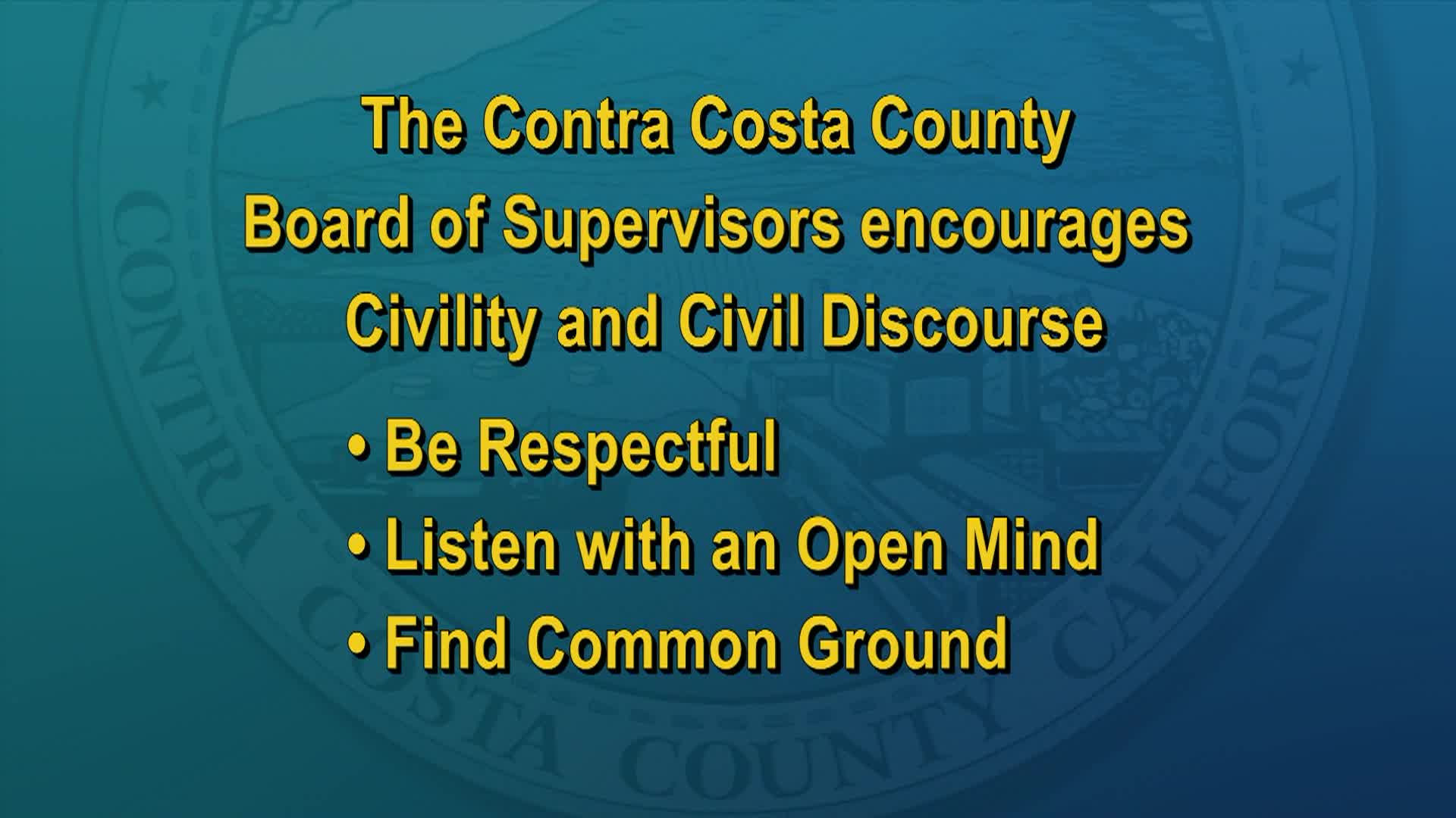 Contra Costa County Board of Supervisors Meeting