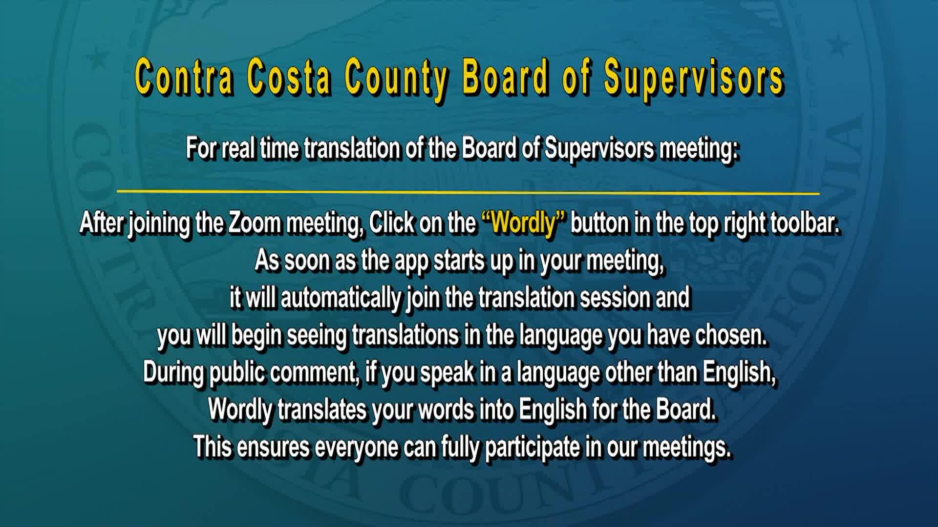 Contra Costa County Board of Supervisors Meeting September 9, 2025