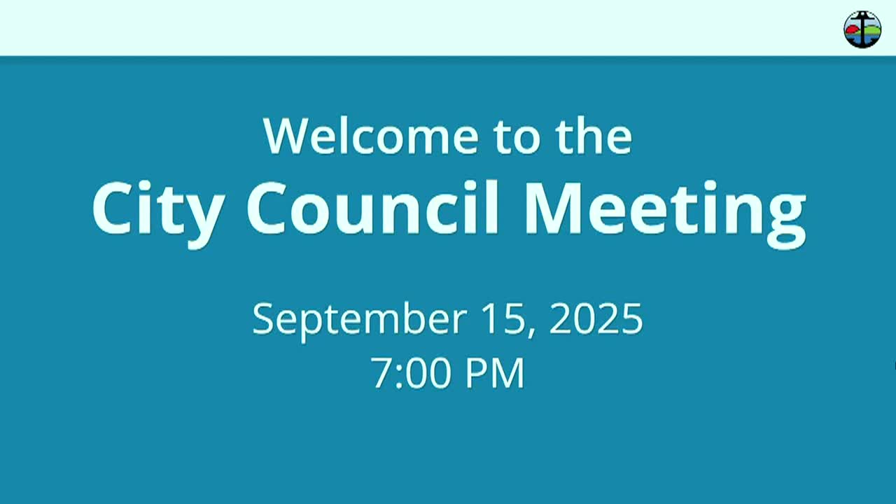 Pittsburg City Council Meeting September 15, 2025