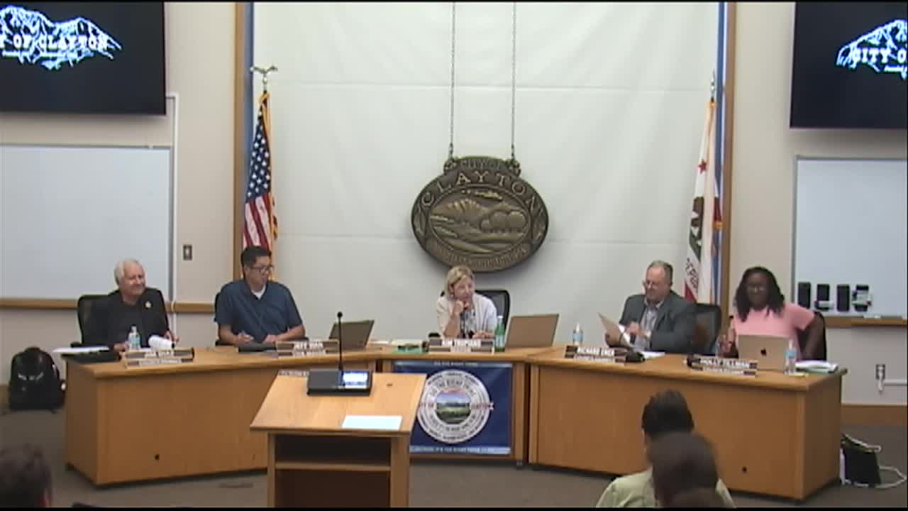 Clayton City Council Meeting Sept. 16 2025
