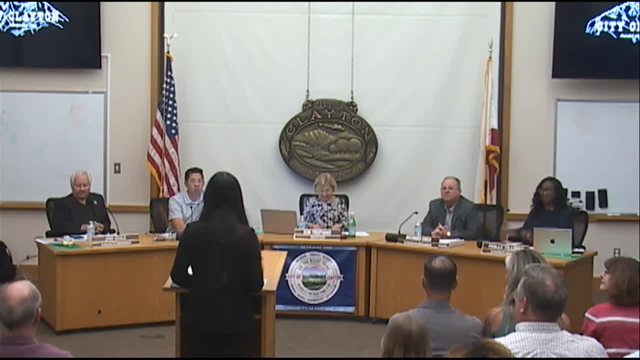 Clayton City Council Meeting Oct 21 2025