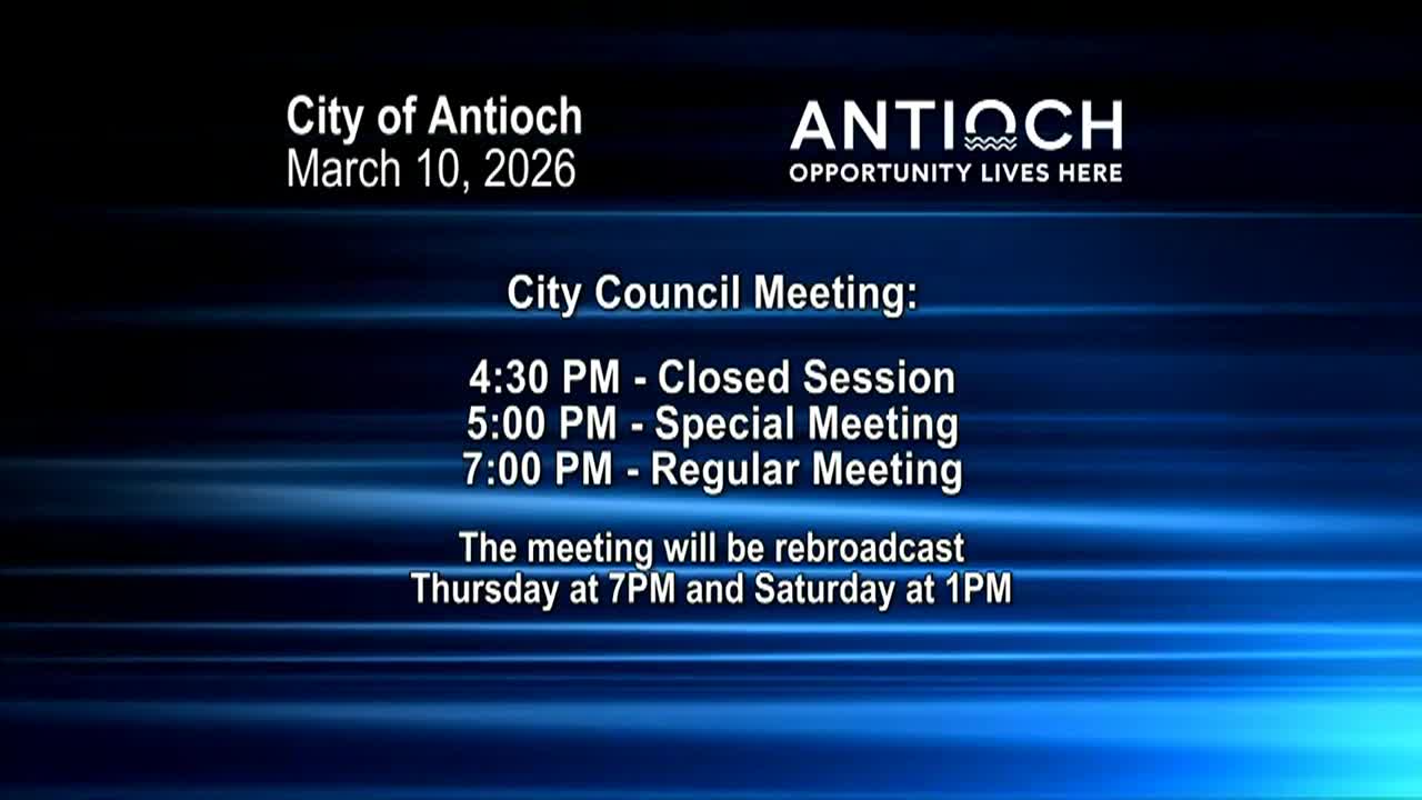 Thumbnail image for Antioch City Council Meeting Mar 10 2026