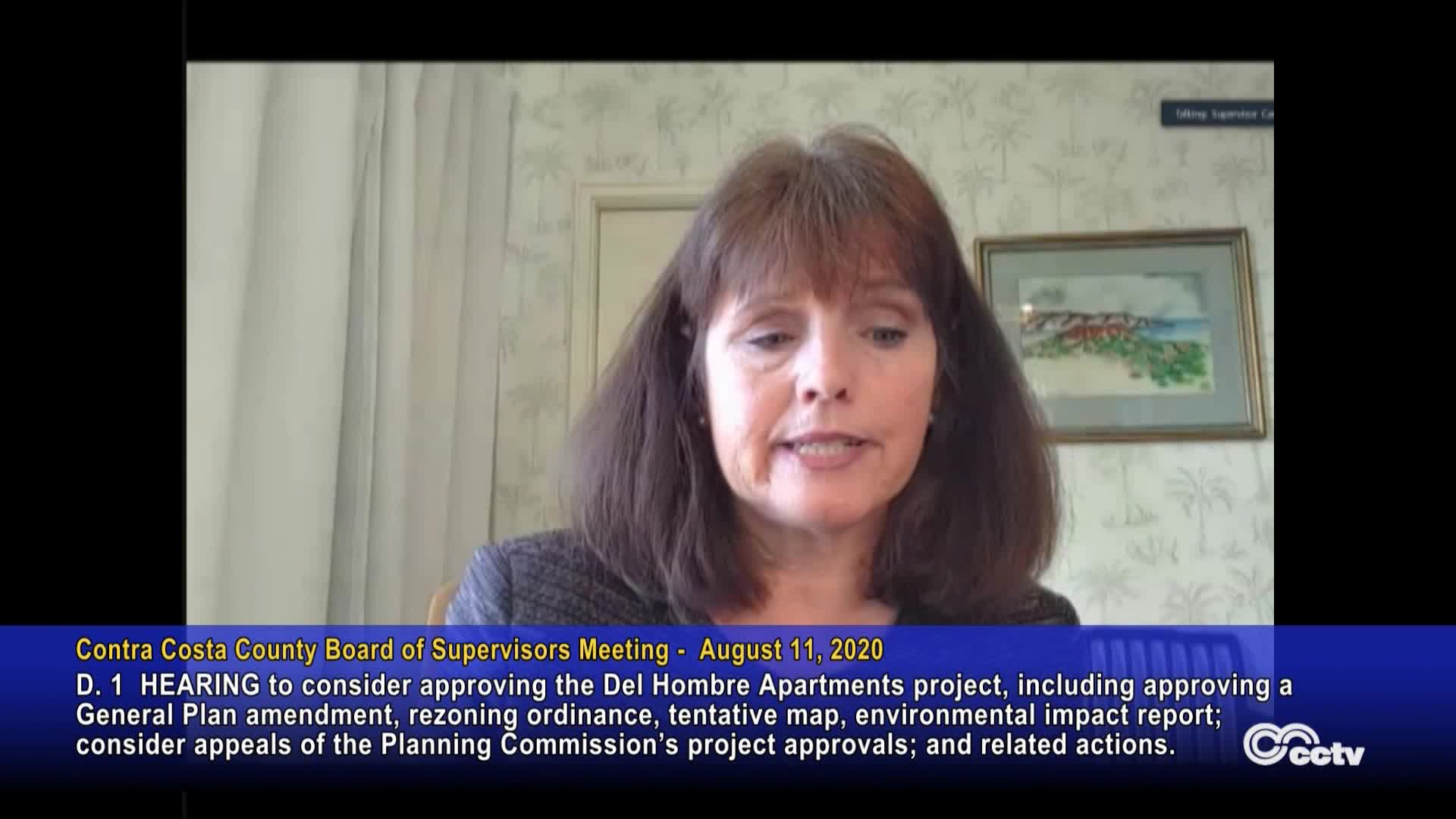 Thumbnail image for Broadcast of the Contra Costa County Board of Supervisors meeting, held on August 11, 2020.