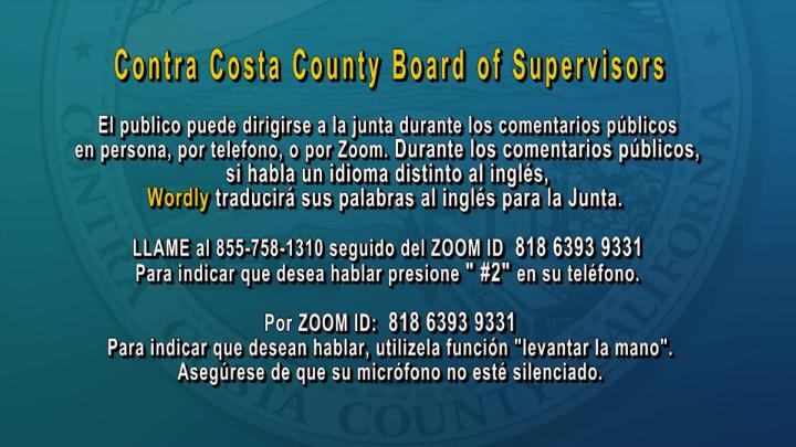 Thumbnail image for Contra Costa County Board of Supervisors Meeting August 25