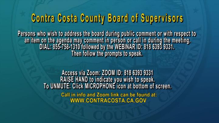 Thumbnail image for Contra Costa County Board of Supervisors Meeting September 8