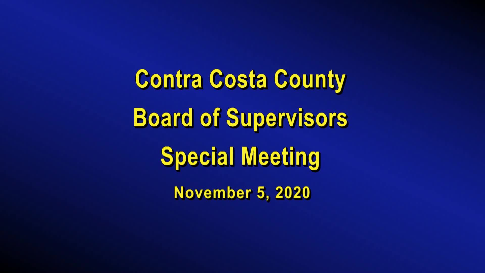 Thumbnail image for Board of Supervisors Special Meeting