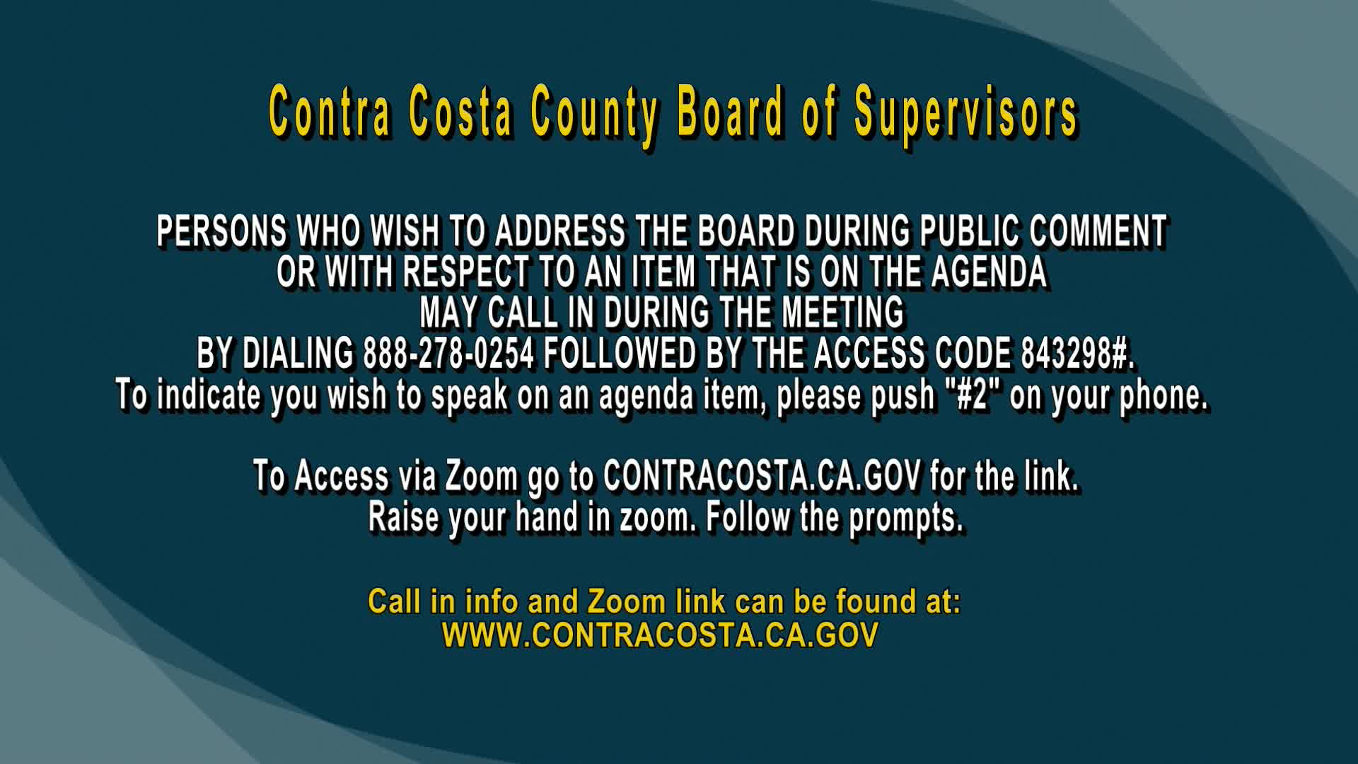 Thumbnail image for Board of Supervisors Meeting